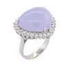 Image 3 : 14KT White Gold 32.59ct Agate and Diamond Ring