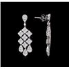 Image 2 : 3.73ctw Diamond Earrings - 18KT White Gold