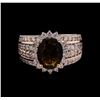 Image 2 : 2.51ct Tourmaline and Diamond Ring - 14KT Rose Gold