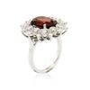 Image 3 : 14KT White Gold 5.43ct Spessartite and Diamond Ring