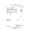 Image 3 : 0.18ctw Diamond Cross Pendant With Chain - 14KT Yellow Gold
