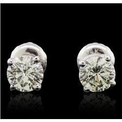 14KT White Gold 1.03ctw Diamond Solitaire Earrings