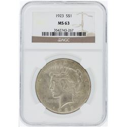 1923 NGC MS63 Peace Silver Dollar