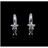 Image 1 : 14KT White Gold 0.03ctw Diamond Earrings