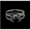 Image 2 : 1.85ctw Black Diamond Ring - 18KT White Gold