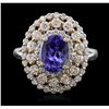 Image 4 : 14KT Two-Tone Gold 1.73ct Tanzanite and Diamond Ring