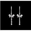 Image 1 : 1.90ctw Diamond Earrings - 18KT White Gold