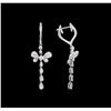 Image 2 : 1.90ctw Diamond Earrings - 18KT White Gold