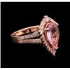 Image 2 : 2.27ct Pink Tourmaline and Diamond Ring - 14KT Rose Gold