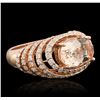 Image 1 : 14KT Rose Gold 3.74ct Morganite and Diamond Ring