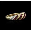 Image 1 : 14KT Yellow Gold 0.50ctw Ruby and Diamond Ring