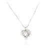 Image 1 : 14KT White Gold 0.55ctw Diamond Pendant With Chain