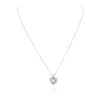 Image 2 : 14KT White Gold 0.55ctw Diamond Pendant With Chain