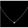 Image 2 : 0.25ct Diamond Necklace - 14KT White Gold