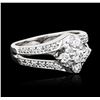 Image 1 : 14KT White Gold 1.00ctw Diamond Ring