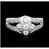 Image 2 : 14KT White Gold 1.00ctw Diamond Ring