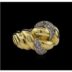 18KT Two-Tone Gold 0.43ctw Diamond Ring