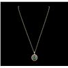 Image 2 : 14KT Yellow Gold 3.96ct Emerald, Ruby and Diamond Pendant With Chain