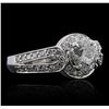Image 1 : 14KT White Gold 1.63ctw Diamond Ring