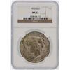 Image 1 : 1923 NGC MS63 Peace Silver Dollar