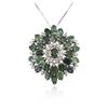 Image 1 : 14KT White Gold 12.24ctw Chrysoberyl and Diamond Pendant With Chain