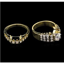 2.40ctw Diamond Wedding Ring Set - 14KT Yellow Gold