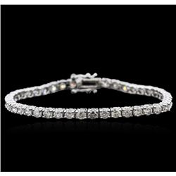 14KT White Gold 6.13ctw Diamond Tennis Bracelet