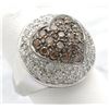 Image 4 : 1.50ctw Brown and White Diamond Ring - 14KT White Gold