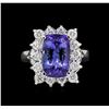 Image 2 : 14KT White Gold 2.55ct Tanzanite and Diamond Ring
