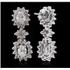 Image 2 : 14KT White Gold 4.19ctw Diamond Earrings