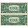 Image 2 : 1957 $1 Silver Certificate Lot of 2 Consecutive Serial Numbers