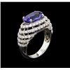 Image 5 : 14KT White Gold 3.11ct Tanzanite and Diamond Ring