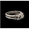 Image 1 : 1.08ctw Diamond Wedding Ring Set - Platinum