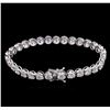 Image 2 : 10.50ctw Diamond Tennis Bracelet - 18KT White Gold