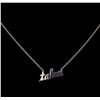 Image 1 : 14KT White Gold Taken Necklace