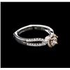 Image 1 : 0.83ctw Diamond Ring - 18KT White Gold