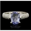 Image 2 : 14KT White Gold 2.60ct Sapphire and Diamond Ring