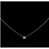 Image 2 : 0.11ct Diamond Necklace - 14KT White Gold
