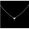 Image 1 : 14KT White Gold 0.14ct Diamond Necklace