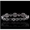 Image 2 : 14KT White Gold 0.49ctw Diamond Bracelet