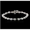 Image 1 : 14KT White Gold 2.17ctw Diamond Bracelet
