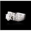 Image 3 : 18KT White Gold 4.16ctw Diamond Ring