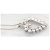 Image 4 : 1.00ctw Diamond Heart Pendant With Chain - 14KT White Gold