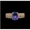 Image 2 : 2.13ct Tanzanite and Diamond Ring - 14KT Rose Gold
