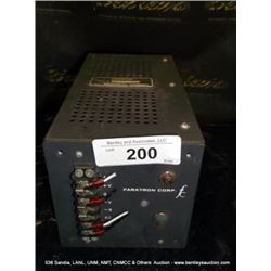 FARATRON CORP FR-1274 POWER SUPPLY