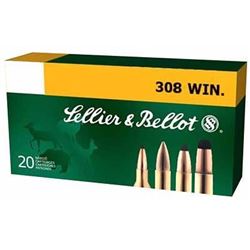 *AMMO* Sellier & Bellot SB308B Rifle Training 308 Win/7.62 NATO FMJ 180 GR (200 ROUNDS) 754908510412