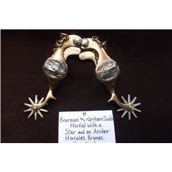 Beurman and North and Judd- Marked with a Star and an Anchor.  Hercules Bronze Horsehead Spurs.