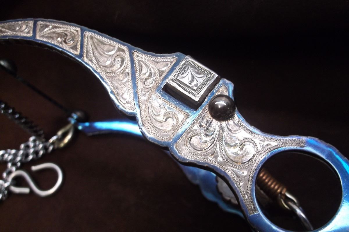 Garcia, Elko, NV, Silver Inlay Nevada Cheek Spade Bit