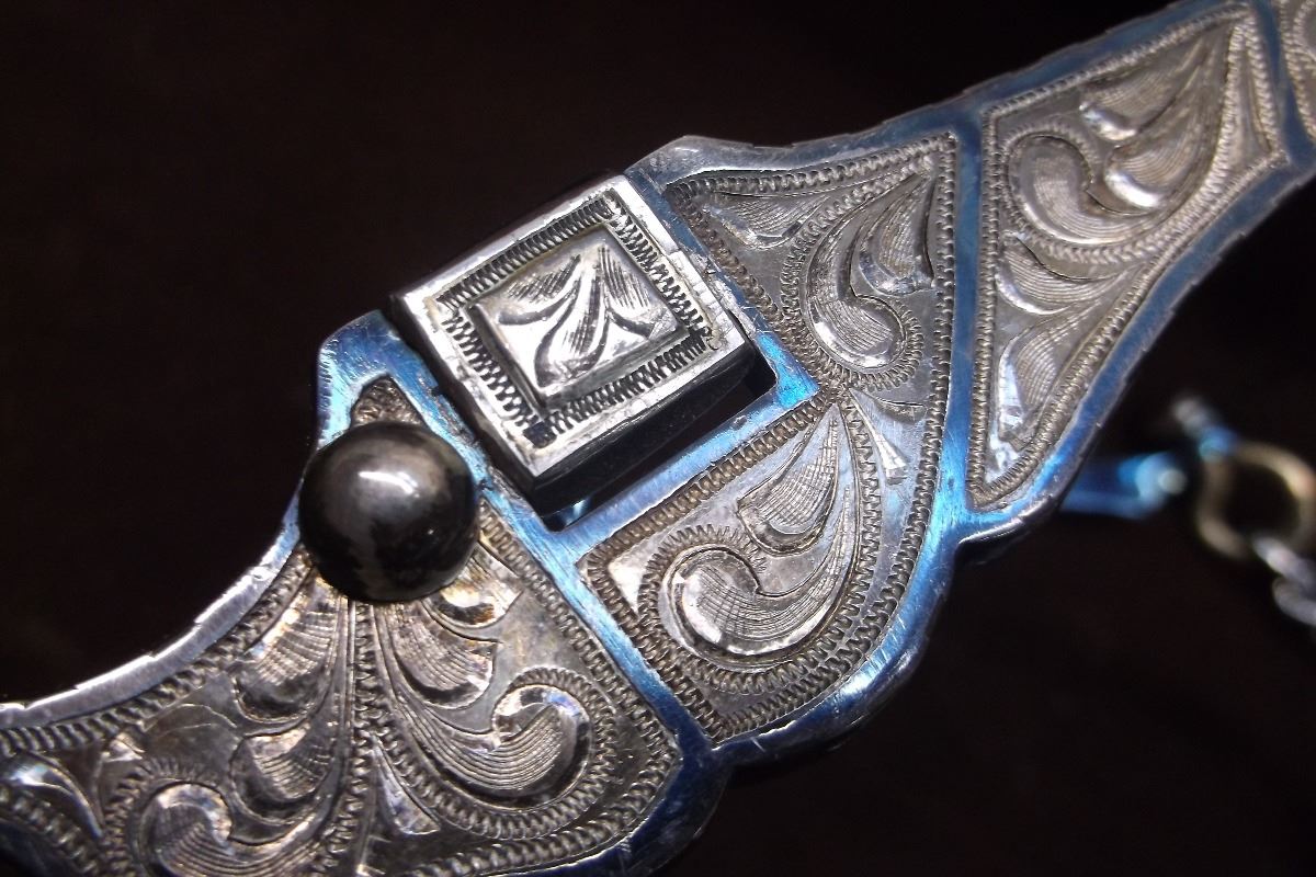 Garcia, Elko, NV, Silver Inlay Nevada Cheek Spade Bit