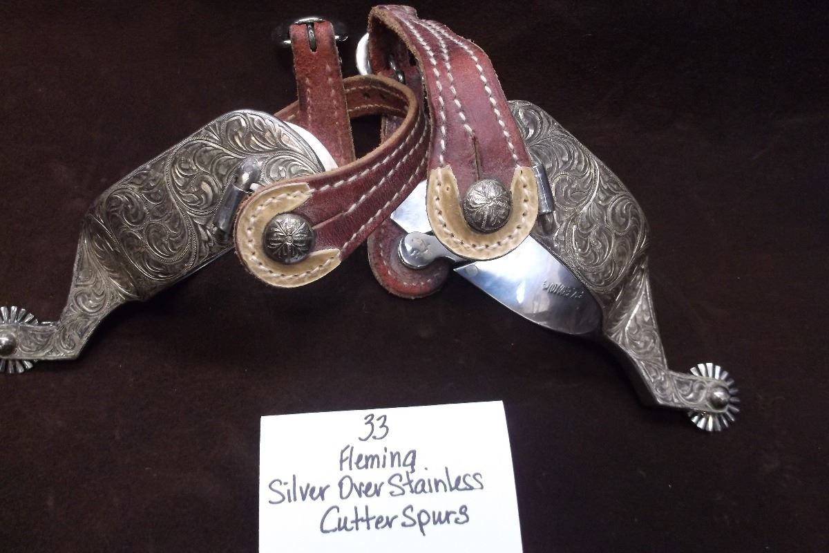 Fleming Silver over Stainless Cutter Spurs